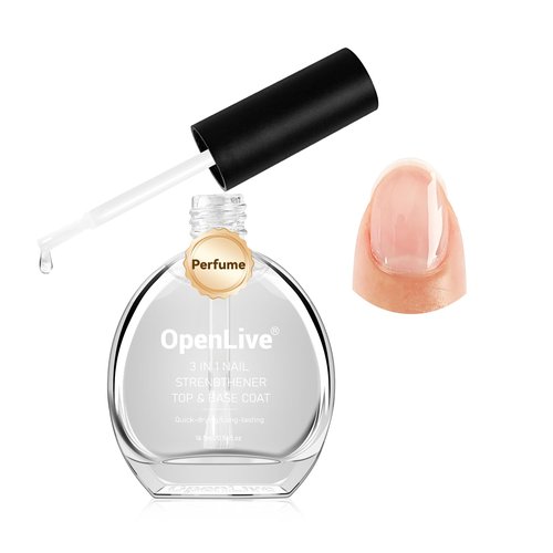 OpenLive Perfume Nail Strengthener Quick Dry Nail Polish Strong Repairs Damaged Nail Hardener Long Lasting Shine for Nail 16.5ml