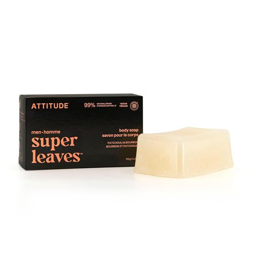 ATTITUDE Bar Soap | Men's Body Wash with Avocado Oil | 99% Natural Ingredients, EWG Verified, 4 Oz