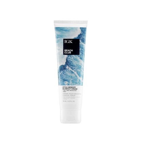 IGK BEACH CLUB Memory Blowout Cream - Volume, Bounce & Heat Protection | Vegan & Cruelty-Free | 4.5 Oz