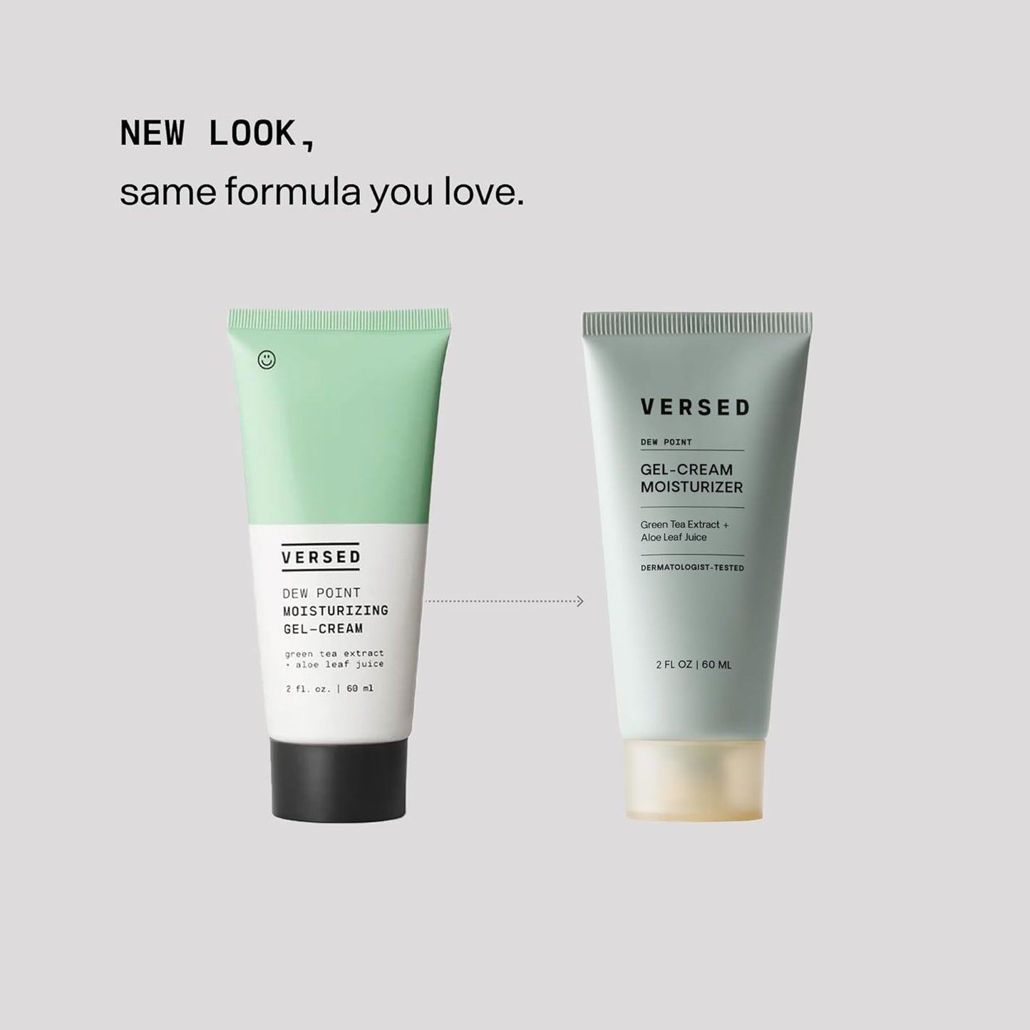Versed Dew Point Gel Moisturizer - Antioxidant-Rich Gel Cream with Green Tea & Aloe - Fast Absorbing, Vegan (2 fl oz)