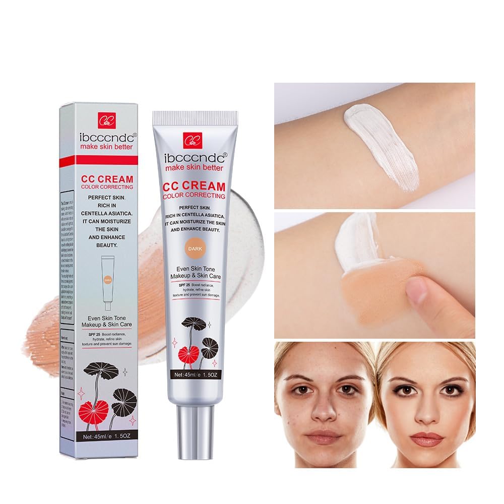 Skiennix Color Correcting CC Cream Foundation - Moisturizing & Waterproof with SPF 25 | Light Shade