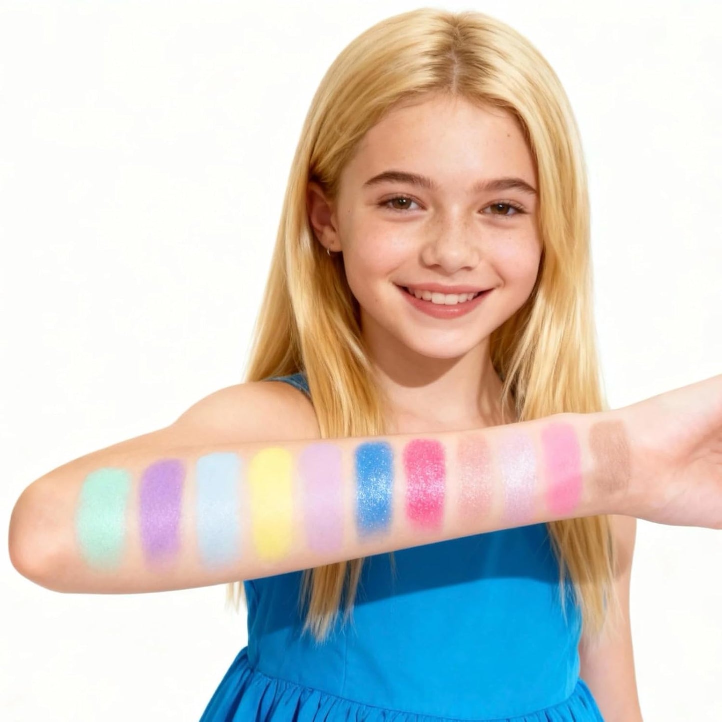Townley Girl 55 Well Eye Shadow Palette - Shimmery & Matte Colors with Mirror for Girls & Teens