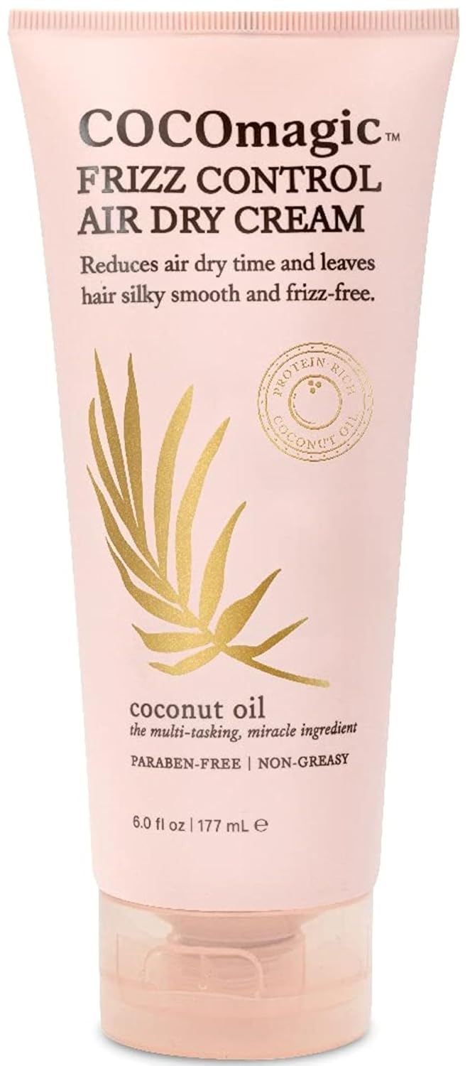 Cocomagic Frizz Control Air Dry Cream - Anti-Frizz Styling Cream for Smooth, Manageable Hair | Paraben Free (6 oz)