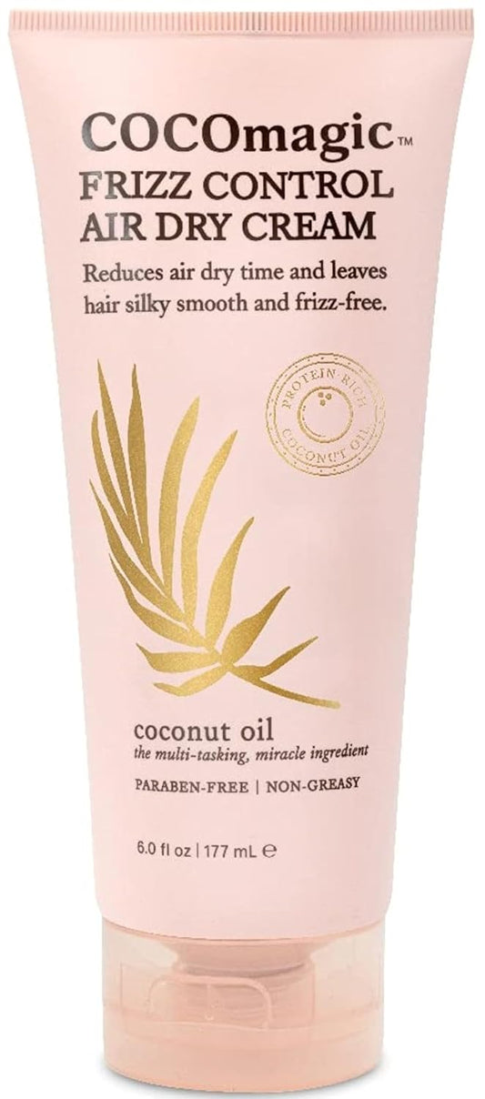 Cocomagic Frizz Control Air Dry Cream - Anti-Frizz Styling Cream for Smooth, Manageable Hair | Paraben Free (6 oz)