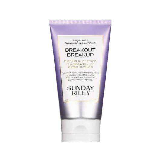 Sunday Riley Salicylic Acid Cleanser - Breakout Breakup Formula for Blemish-Prone Skin