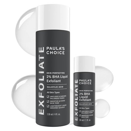 Paula's Choice SKIN PERFECTING 2% BHA Liquid Exfoliant - Salicylic Acid Facial Polish for Enlarged Pores & Fine Lines | Fragrance-Free, Ideal for Blackhead-Prone Skin