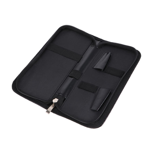 minkissy Hair Cut Scissors Bag Hair Styling Tools Organizer Leather Zipper Compact and Portable