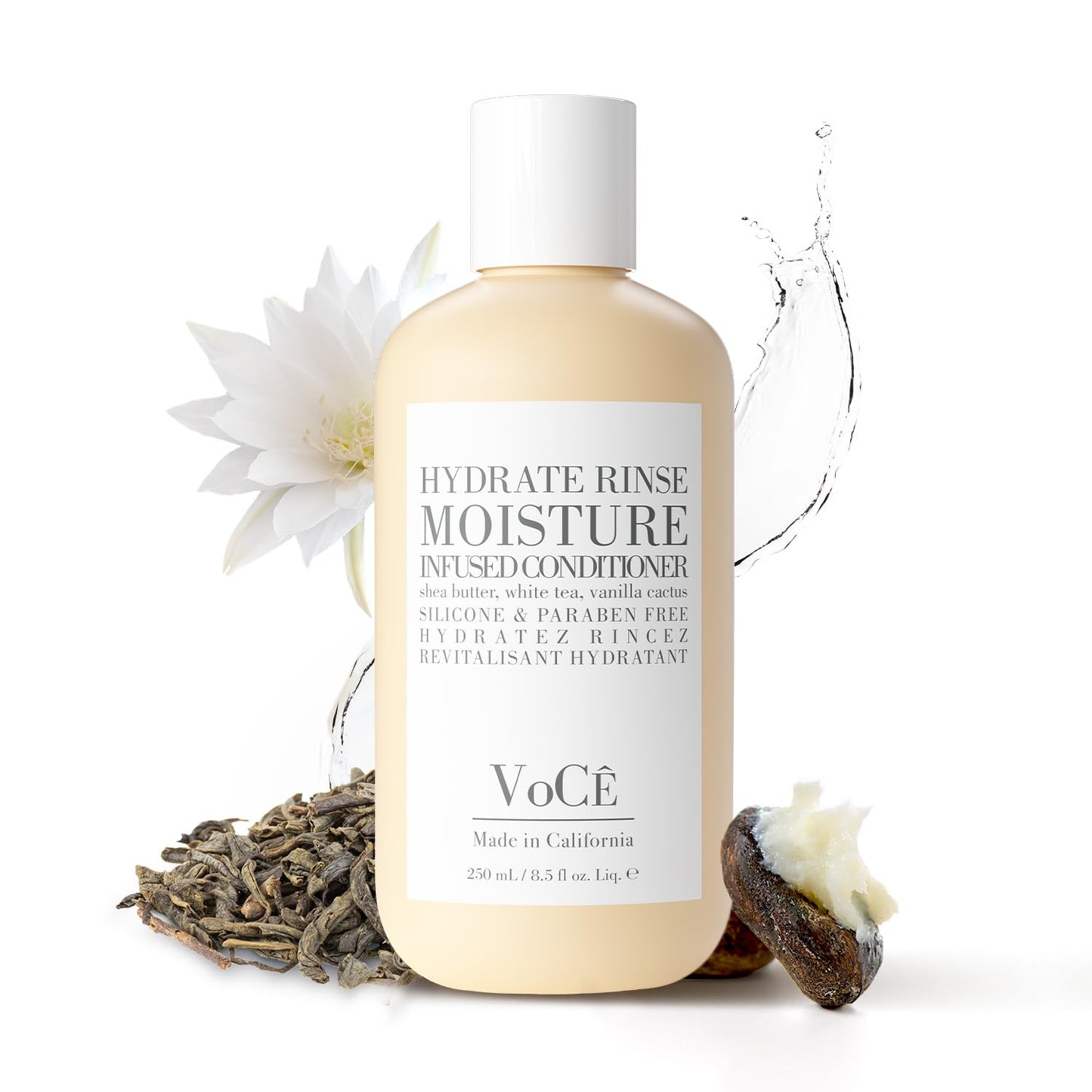 VoCÊ Haircare Natural Hydrating Conditioner - Deep Moisturizing, Anti-Frizz Formula | Vegan & Sulfate-Free, 8.5 oz