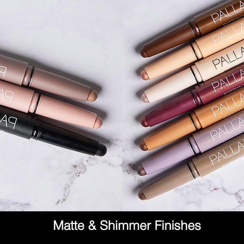 Palladio Waterproof Eyeshadow Stick with Blending Sponge, Long Lasting & Effortless Application, Smudge Free & Crease Proof Formula, Matte & Shimmer Shades, Buildable Eye Shadow (Chocolate Shimmer)