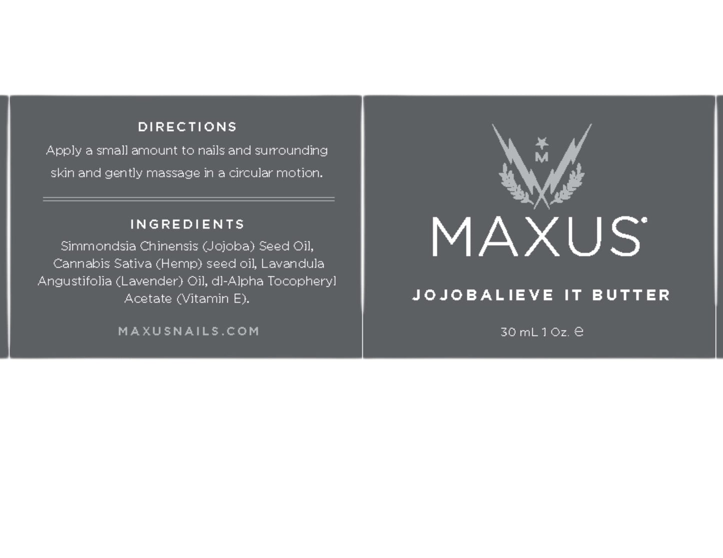 Maxus Nails Jojoba Butter, Cuticle & Dry Skin with All Natural Hemp Seed, Lavender Oils & Vitamin E, Vegan & GMO-Free, Strengthens Nails & Cuticles, Stops Splits & Cracks, 1 oz