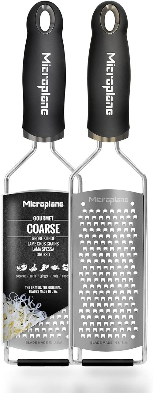 Microplane Gourmet Series Coarse Cheese Grater - Effortless Grating | Silver, 1 Count