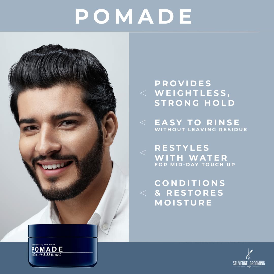 Skiennix Glossing Hair Pomade - Strong Hold & High Shine, Made in Italy | 3.38 Fl Oz