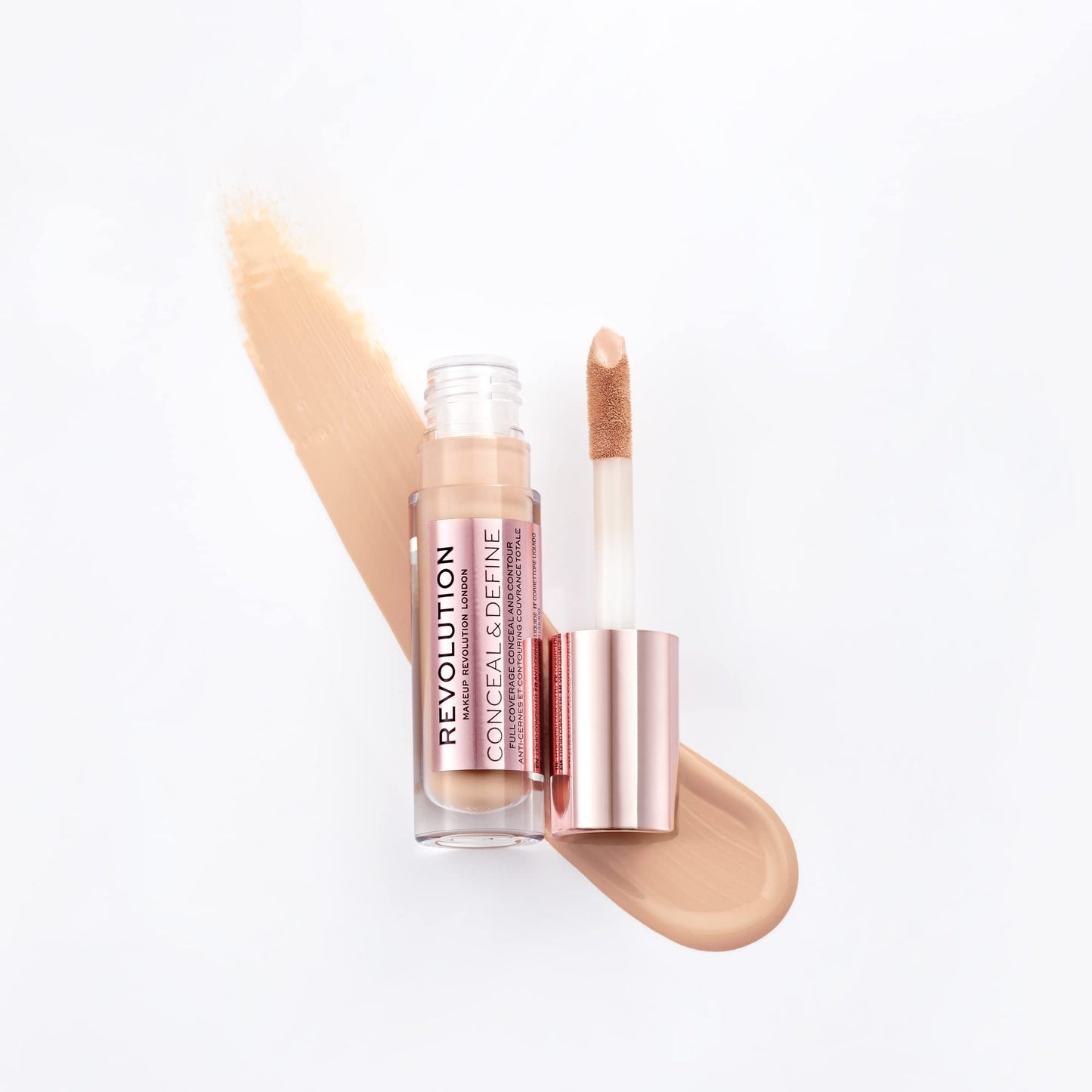 Revolution Beauty, Conceal & Define Concealer, Full Coverage & Lightweight, Long-Lasting Matte Finish, Vegan & Cruelty Free, C7 Medium or Tan Skin Tones, 0.14 Oz.