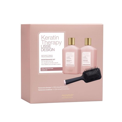 Alfaparf Milano Keratin Therapy Revitalizing Shampoo & Conditioner Set - Smoothing Formula for Damaged Hair - Adds Shine & Softness