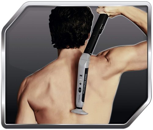 MANGROOMER Platinum Pro Back Shaver - 3 Flex Heads, Power Hinge & Extreme Reach Handle | 4-Piece Set
