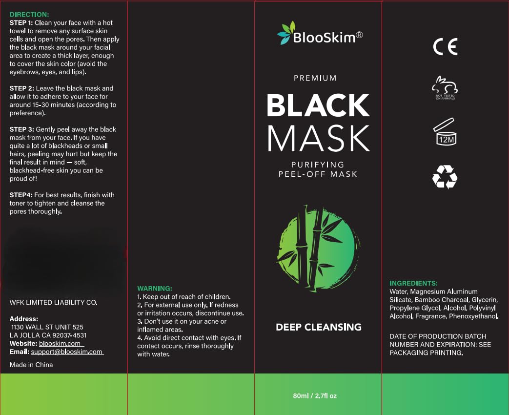 Blooskim Blackhead Remover Mask - Charcoal Peel Off Mask for Oily Skin | Refreshing Botanical Formula, 2.8 fl oz