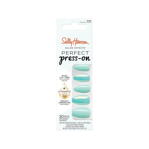 Sally Hansen Press-On Nails - Almond Shape, Easy Application & Non-Damaging | 30 Nails, Glue & Tabs