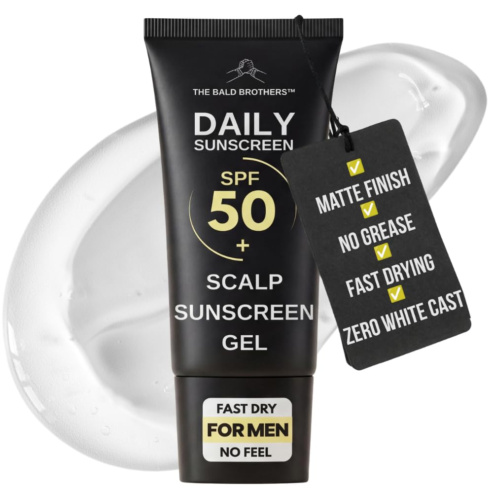 The Bald Brothers Daily Scalp Sunscreen - SPF 50+ | Fragrance-Free, Matte Finish, Vegan Care