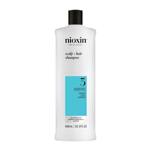 Nioxin System 3 Scalp & Hair Thickening Shampoo - Nourish Colored & Damaged Hair | Niacinamide & Biotin