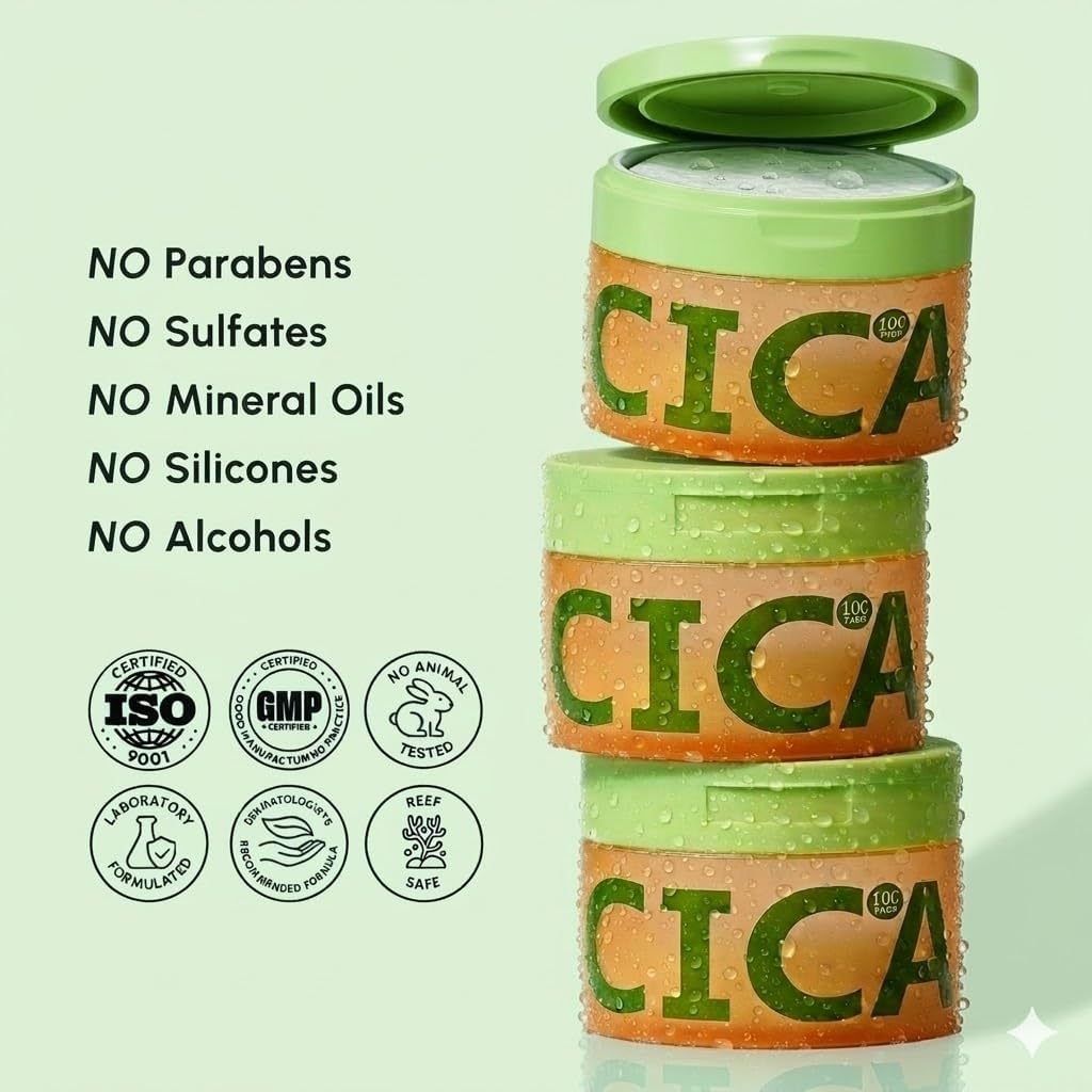 Skiennix Hydrating Toner Pads - Snail Mucin & Niacinamide for Sensitive Skin | 100 Hypoallergenic Exfoliating Pads