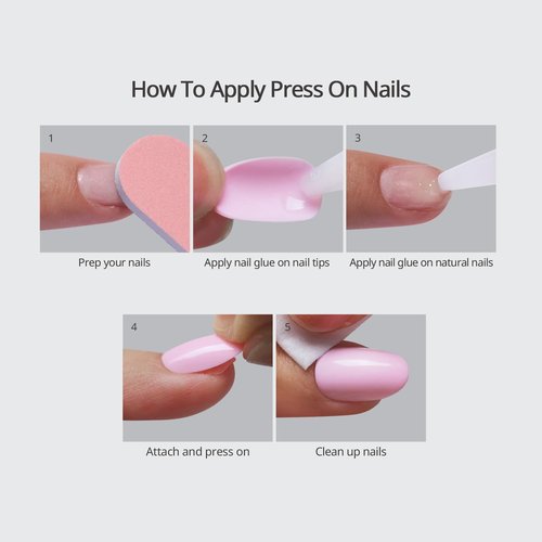 BTArtbox Press On Nails Almond - Flesh Pink Nude Short Fall Press On Nails with Glue for Women, Opaque Soft Gel Glue On Nails in 16 Sizes - 32 Stick On Nails Kit, Fawn Fleek