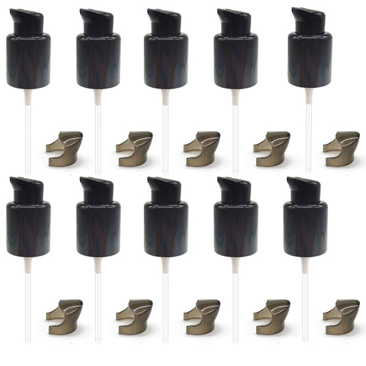 TIHOOD 10PCS Replacement Foundation Pump - Black Plastic Makeup Tool for Liquid Foundation