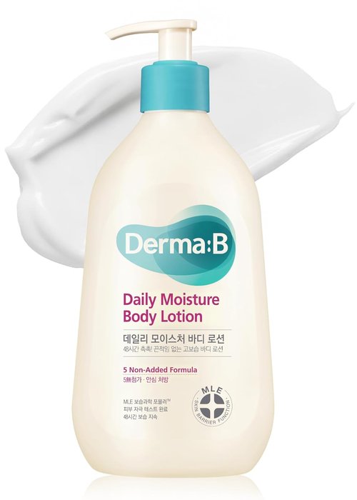 Derma B Daily Moisture Body Lotion - Long-Lasting Hydration for Dry, Sensitive Skin | 13.5 fl oz (400ml)