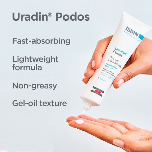 ISDIN Hydrating Bundle - Dry Skin Relief & Hydrating Foot Cream with 10% Urea | Uradin Lotion 10 & Podos