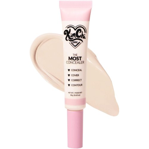 KimChiChic Beauty Full Coverage Concealer - Water Resistant Multi-Use Formula | Matte Satin Finish | 0.63 oz, 01-Ivory