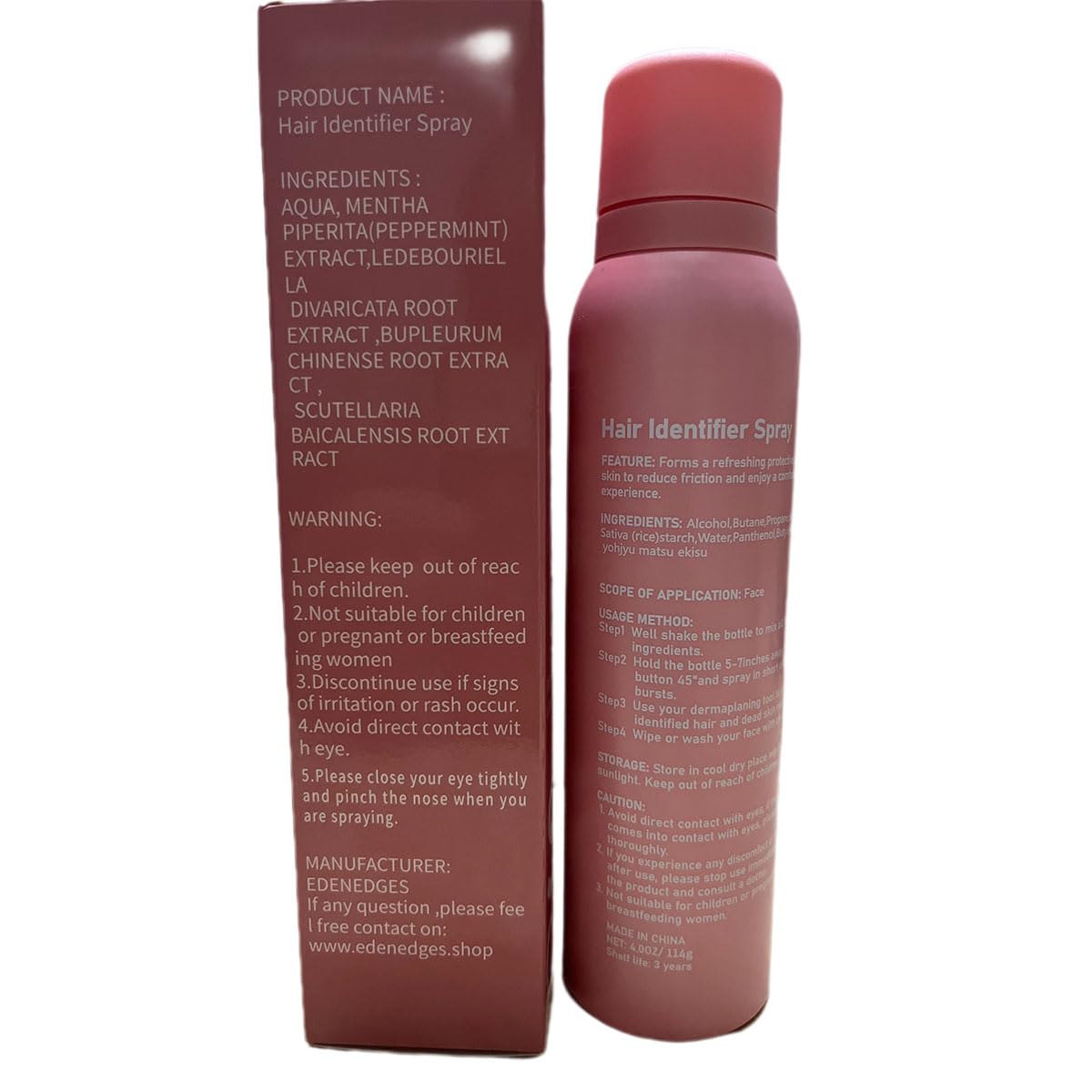 SKN Hair Identifier Spray for Face Shaving, Aerosol Powder Spray with Razor, Skin Body Face Hair Identifying Spray for Women Shaving -4OZ