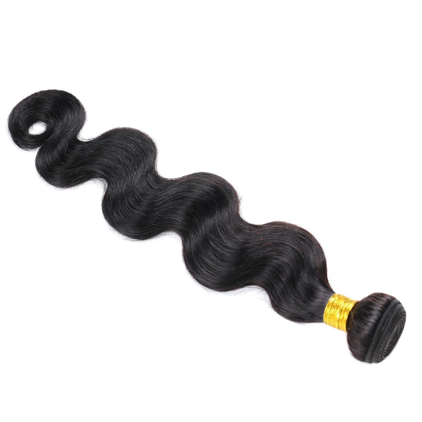 DaiMer Body Wave Human Hair Single Bundle Double Weft Body Wave Bundles 10A Unprocessed Brazilian Virgin Hair Extensions for Black Women 10 Inch