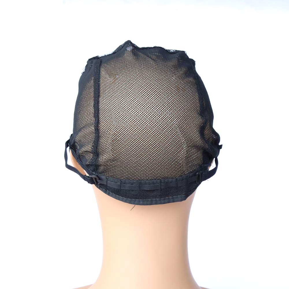 BTWTRY Lace Wig Cap for Making Wig with Elastic Band Around Wig Cap for Women Girls Medium Size Mesh Lace Wig Cap for DIY Wig (2 Pcs, 0057)