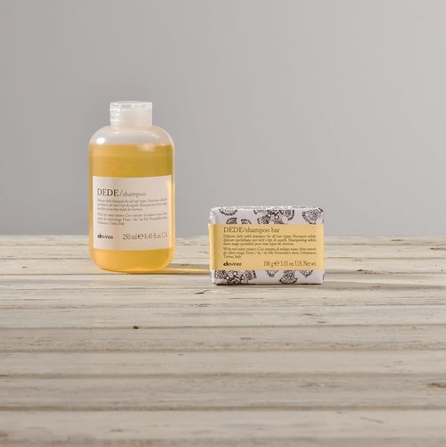 Davines DEDE Shampoo Bar - Compact Solid Formula for Medium & Fine Hair | Rich Creamy Foam, 3.53 oz
