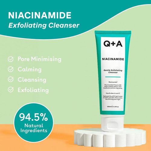 Q+A Niacinamide Gentle Exfoliating Cleanser - Brightening & Hydrating Formula | 125ml