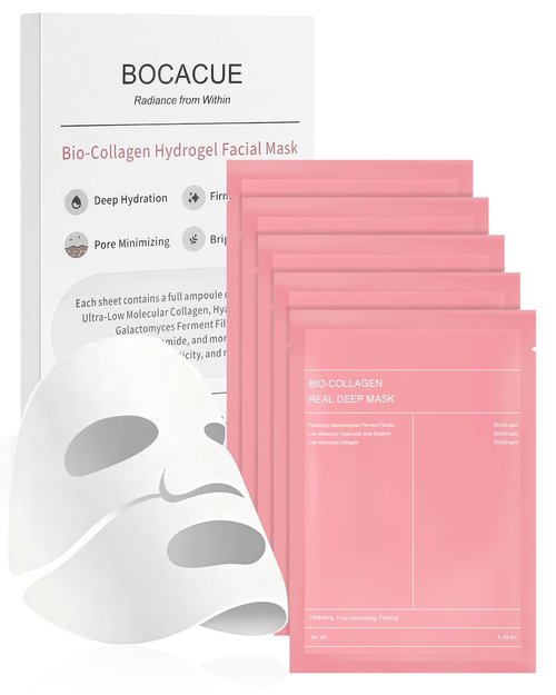Bio-Collagen Hydrogel Sheet Mask - Overnight Hydrating Face Mask for Radiant Skin | 35g x 5ea