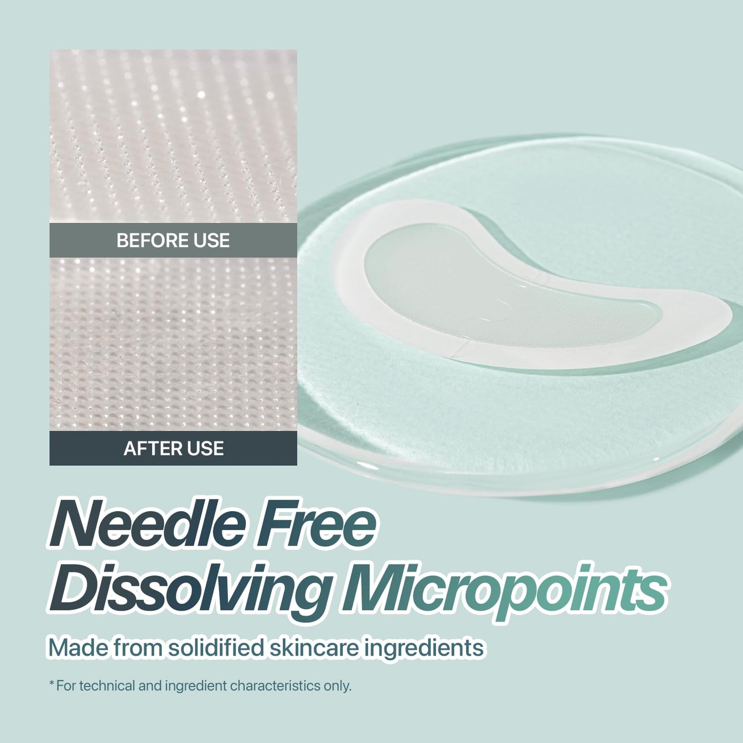 CHARDE Under Eye Patches - Microneedle Eye Mask with Bakuchiol & Hyaluronic Acid for Puffiness (8 Pairs)