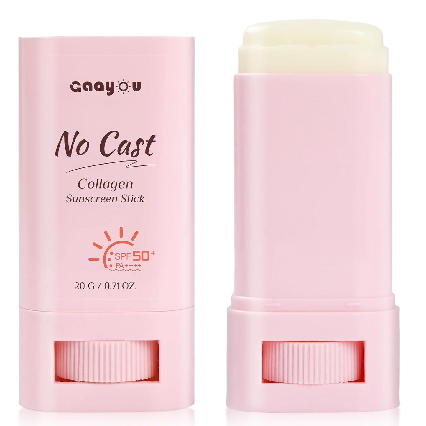 Skiennix No Cast Sunscreen Stick - SPF PA50++++ Collagen Formula for Soothing Moisture | Non-Sticky Matte Finish for Face & Body