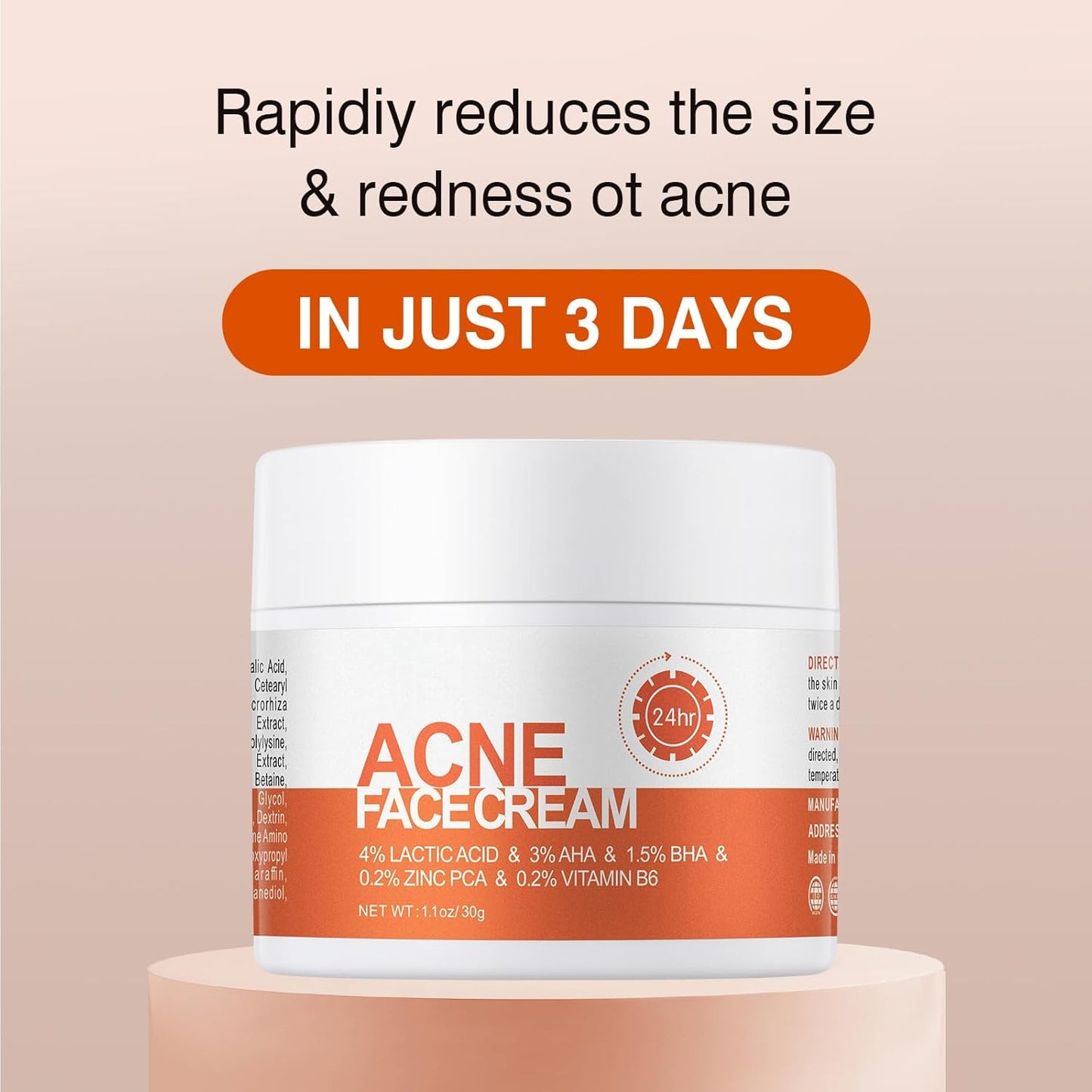 Skiennix Acne Treatment Cream - Rapid Clearing for Hormonal & Cystic Acne | 30g Blemish Spot Treatment