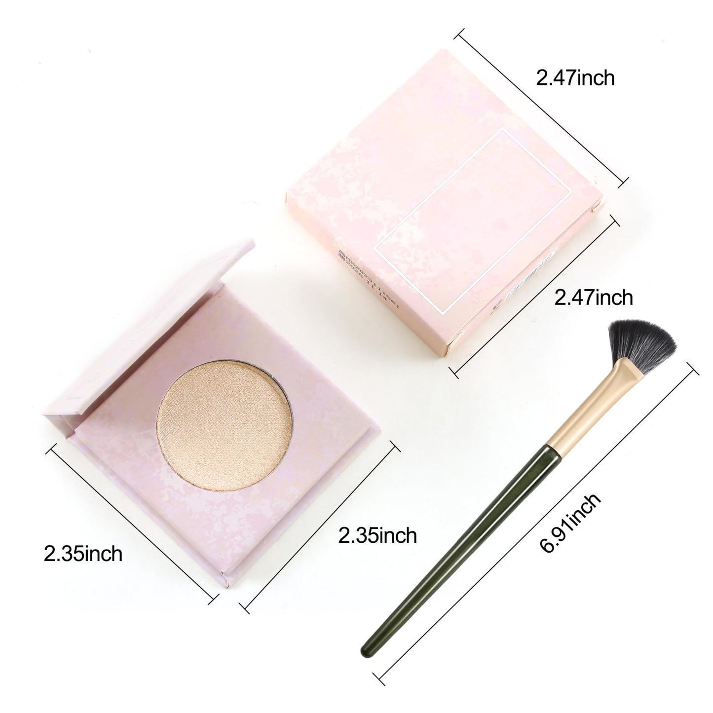 Erinde Face Highlighter Palette, Pearl Glossy Face Illuminator Palette, Natural Glow Finish, Shimmer Smooth Baked Highlighter Powder, Long-lasting Sparkling Highlighter Makeup, 03 Dawn Glow