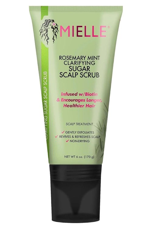 Mielle Organics Rosemary & Mint Scalp Scrub - Gentle Exfoliating Pre-Shampoo Treatment | Biotin Infused, 6 Fl Oz
