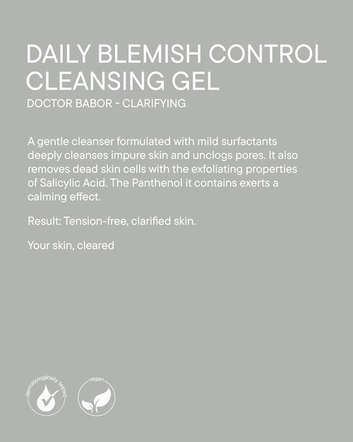 BABOR DOCTOR Cleansing Gel - Daily Blemish Control with Salicylic Acid for Oily Skin | Deep Pore Cleanser