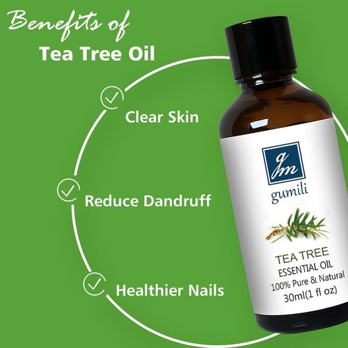 GM Gumili Tea Tree Oil - 100% Pure Essential Oil for Skin, Hair, Nails | 30ml Size