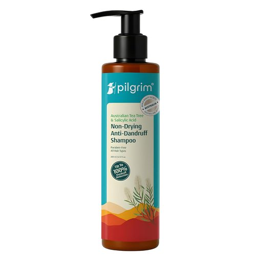 Pilgrim Anti-Dandruff Shampoo - Non-Drying Treatment with Tea Tree & Salicylic Acid | 6.76 Fl Oz (200ml)