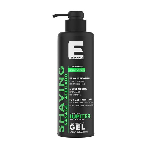 E Elegance Shaving Gel - Minty Cool Jupiter Fragrance for Men & Women | 16.9 Oz Ultimate Irritation-Free Solution