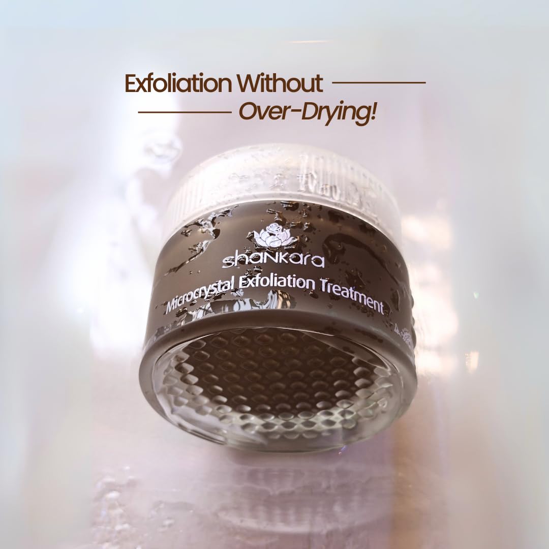 Shankara Exfoliating Face Scrub - Algae & Aloe Gel with Turmeric, Lavender & Papaya | 50 ml for Rejuvenating Skin