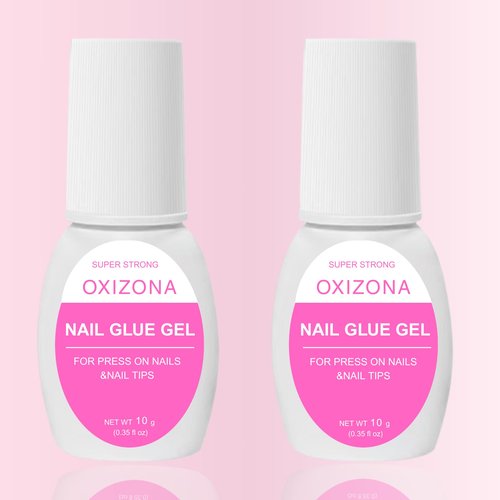 Oxizona Super Strong Nail Glue for Acrylic Nails Press on Nails Professional Nail Glue for Nail Tips Fake Nails False Nails Long Lasting for Stick On Nails Broken Nails (2)