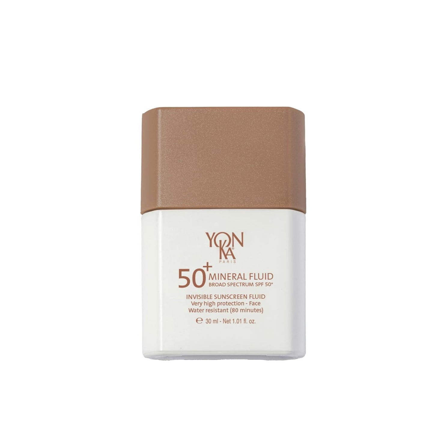 YONKA PARIS SPF 50 Mineral Fluid - Weightless Sheer Sunscreen with No White Cast | Fragrance-Free & Water-Resistant