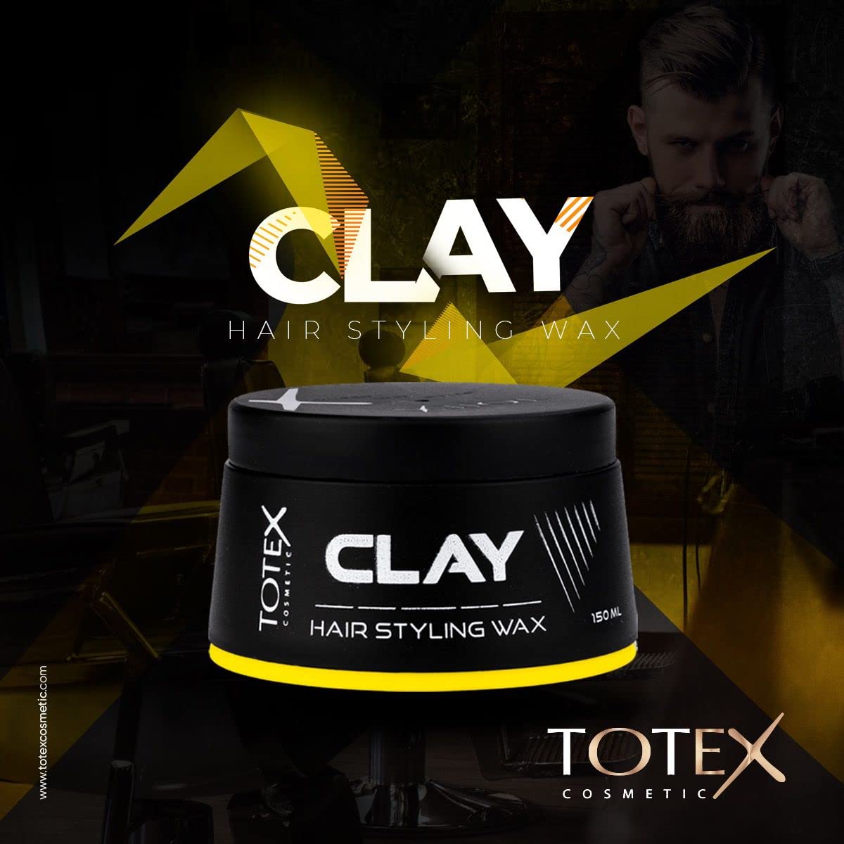 Totex Hair Styling Clay Wax - Natural Matte Finish for Messy Look | Unisex 150 ml