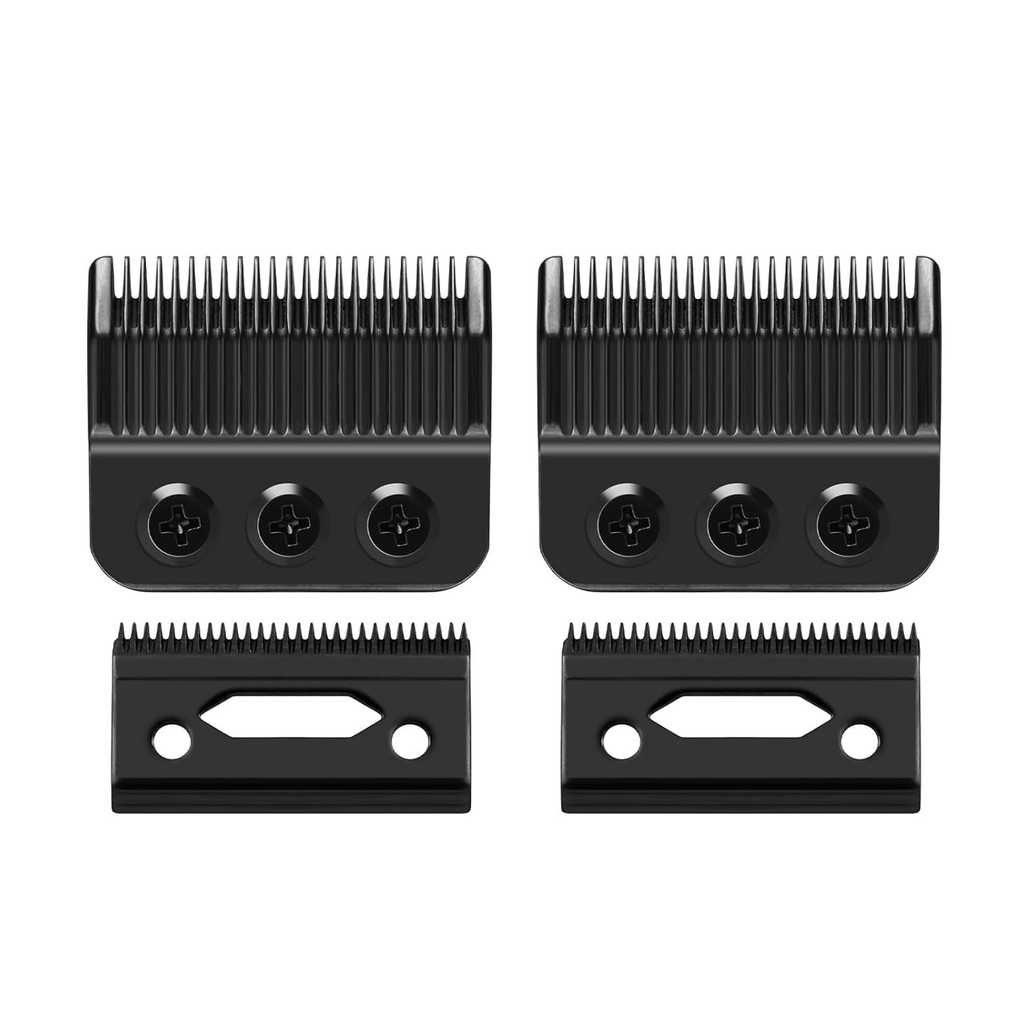 Wahl Professional 3 Hole Clipper Replacement Blades - Compatible with De*igner & Se*ior | Black (2 Pack)