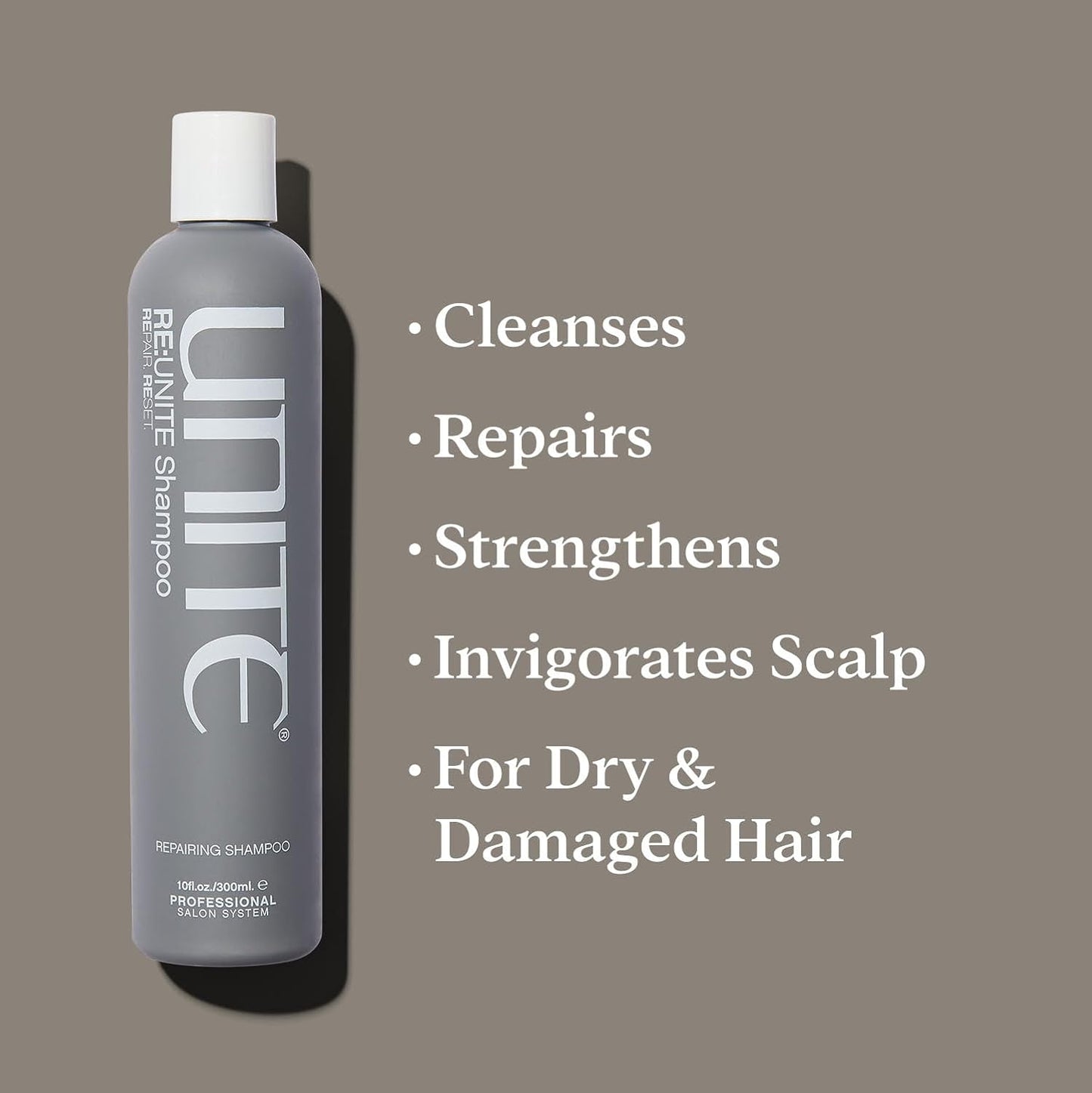 UNITE Hair - RE:UNITE Shampoo - Reparative Formula for Buildup Removal & pH Balance - 10 Fl Oz